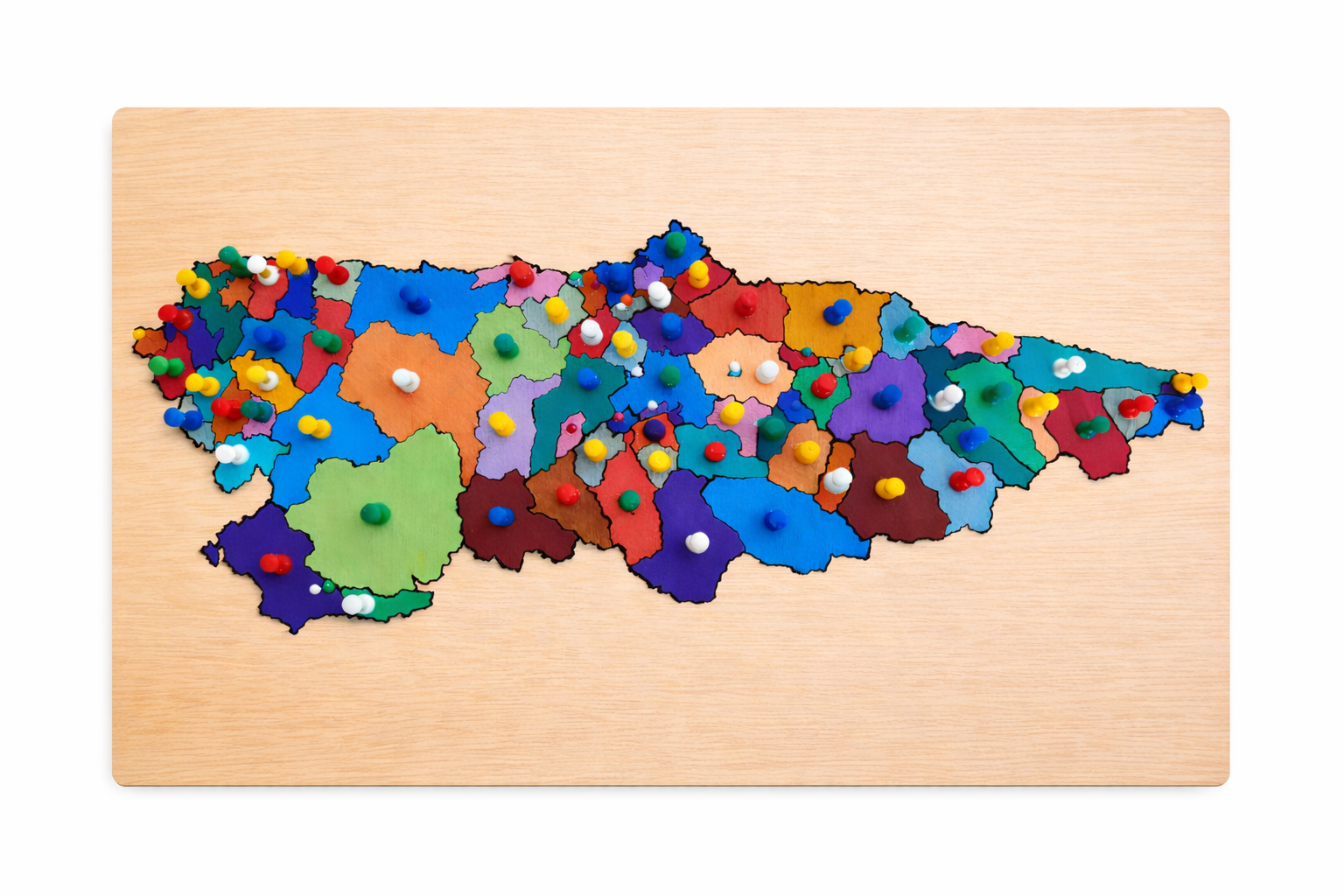 Mapa mudo concejos de Asturias